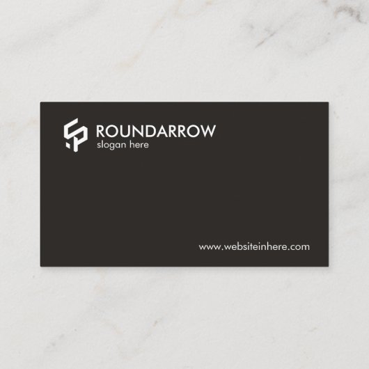 Carte De Visite Minimalist Sleek Professional Modern Black White  (Dos)