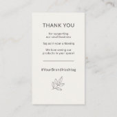 Carte De Visite Minimalist Small Business Let's Stay Connected (Dos)