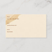 Carte De Visite Minimalist Soft Beige & Tan Modern Business Card  (Dos)