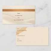 Carte De Visite Minimalist Soft Beige & Tan Modern Business Card  (Devant / Derrière)