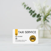 Carte De Visite Minimalist Stylish Yellow Taxi Tab (Debout devant)