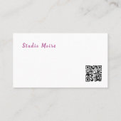 Carte De Visite Minimalist Subtle Luxury Salon QR Code (Dos)
