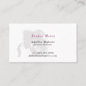 Carte De Visite Minimalist Subtle Luxury Salon QR Code (Devant)