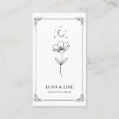 Carte De Visite Minimalist Tattoo Artist Card with QR Code (Devant)