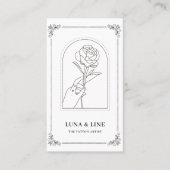 Carte De Visite Minimalist Tattoo Artist Card with QR Code (Devant)