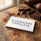 Carte De Visite Minimalist White Craft Chocolate Maker QR Code