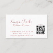 Carte De Visite Minimalist White Pink Scan Code Business Card (Dos)