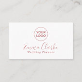 Carte De Visite Minimalist White Pink Scan Code Business Card (Devant)