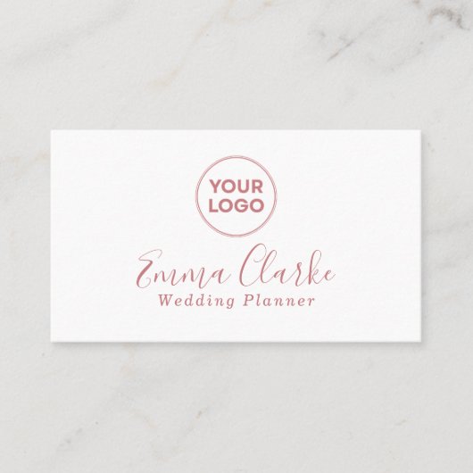 Carte De Visite Minimalist White Pink Scan Code Business Card (Devant)