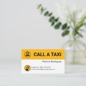 Carte De Visite Minimalist Yellow Taxi Cab Layers (Debout devant)