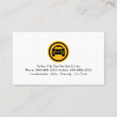 Carte De Visite Minimalist Yellow Taxi Cab Layers (Dos)