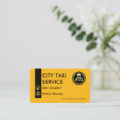 Carte De Visite Minimalist Yellow Taxi Driver Tab (Debout devant)