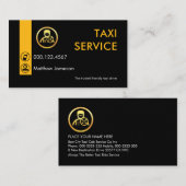 Carte De Visite Minimalist Yellow Taxi Driving Tab (Devant / Derrière)