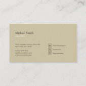 Carte De Visite minimalista bloques geométricos verde elegante (Dos)