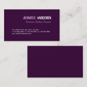 Carte De Visite Minimaliste (Devant / Derrière)