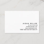 Carte de visite minimaliste (Dos)