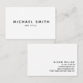 Carte de visite minimaliste (Devant / Derrière)