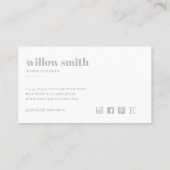 Carte de visite minimaliste (Dos)