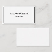 Carte De Visite Minimaliste (Devant / Derrière)