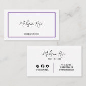 Carte de visite minimaliste (Devant / Derrière)