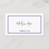 Carte de visite minimaliste (Devant)