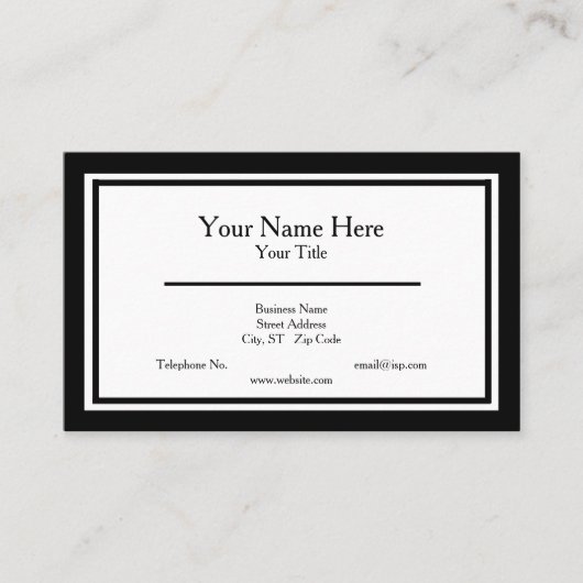 Carte de visite minimaliste (Devant)