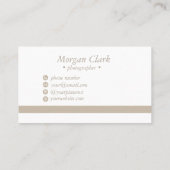 Carte de visite minimaliste (Dos)
