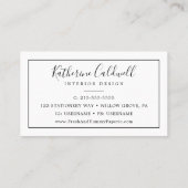 Carte de visite minimaliste (Dos)