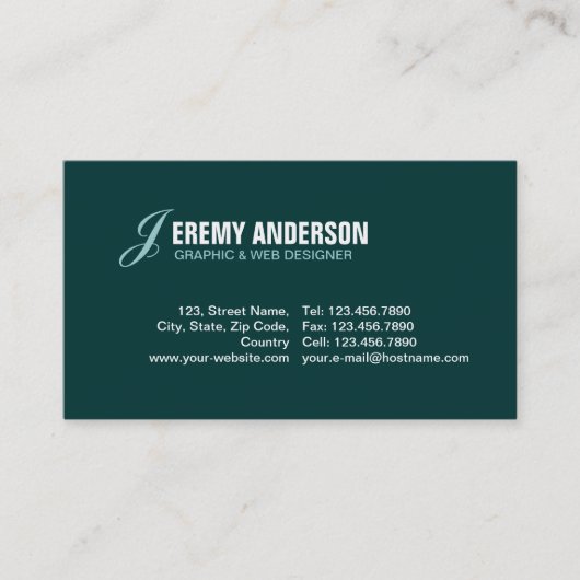 Carte De Visite Minimaliste (Devant)