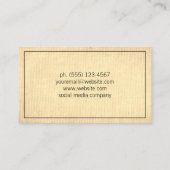 Carte De Visite Minimaliste (Dos)