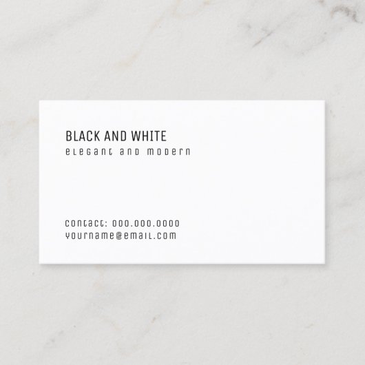 Carte De Visite minimaliste (Devant)