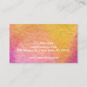 Carte de visite minimaliste abstrait d'aquarelle (Dos)