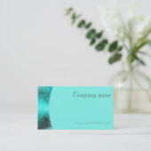 Carte de visite minimaliste abstrait QR turquoise (Debout devant)