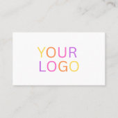 Carte de visite minimaliste avec logo de code QR s (Devant)