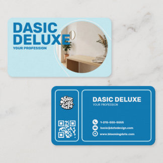 Carte de visite minimaliste avec logo et code QR