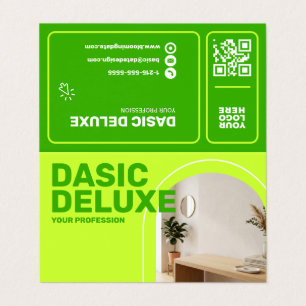 Carte de visite minimaliste avec logo et code QR