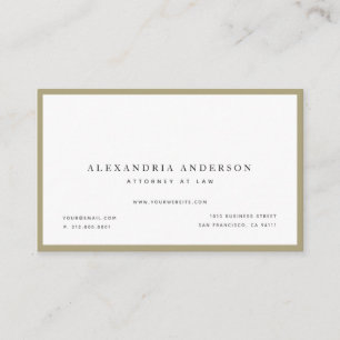 Carte De Visite Minimaliste Avocat Blanc Professionnel Océanie
