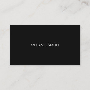 Carte De Visite Minimaliste / Blanc noir