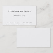 Carte De Visite Minimaliste blanc simple simple (Devant / Derrière)