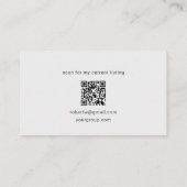 Carte de visite minimaliste blanche pour agent imm (Dos)