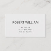 Carte de visite minimaliste blanche pour agent imm (Devant)