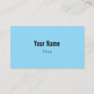 Carte de visite minimaliste bleu ciel avec code QR