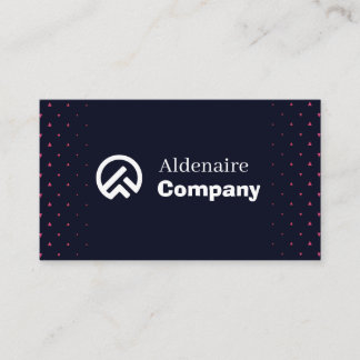 Carte de visite minimaliste bleu foncé