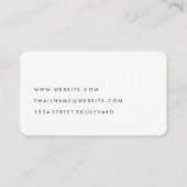 Carte De Visite Minimaliste Bleu Grunge (Dos)