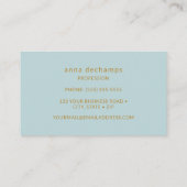 Carte de visite minimaliste bleu pâle (Dos)
