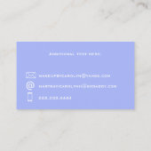 Carte De Visite Minimaliste bleu périphérique (Dos)