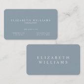 Carte De Visite Minimaliste bleu professionnel (Devant / Derrière)