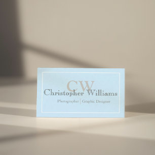 Carte De Visite Minimaliste bleu professionnel
