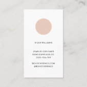 Carte de visite minimaliste Boho Arch (Dos)