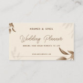 Carte de visite minimaliste Boho Beige (Dos)